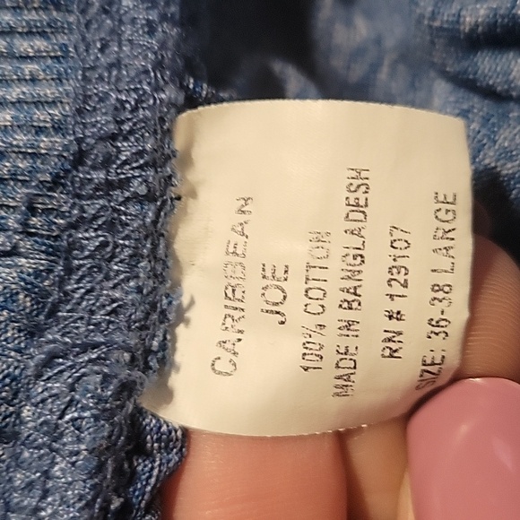 Caribbean Joe  Blue Sweatpants Sz Large - Picture 3 of 5